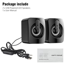 Load image into Gallery viewer, VIRELITHA-Computer Speakers PC Sound Box HIFI Stereo Microphone USB Wired Caixa De Som with LED Light For Desktop Computer