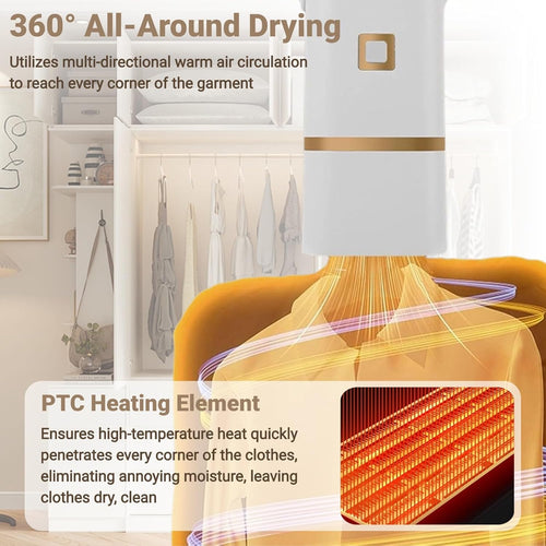 VIRELITHA-Portable Clothes Dryer Hanging Design One Touch Operation Removable Drying Cover Lightweight for Travel Dorm Apartment