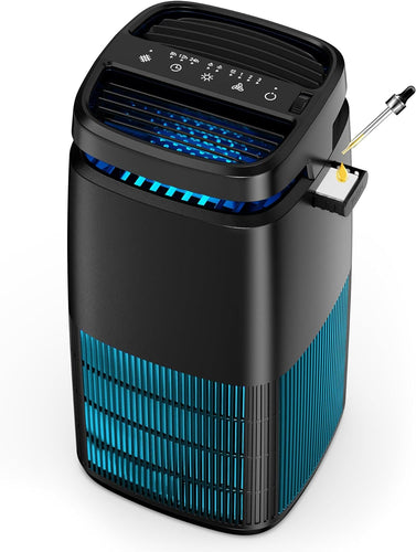 VIRELITHA-Tower Air Purifier with Multi-Layer Filtration Negative Ion Function Fragrance Tray Touch Control for Home Office Bedroom