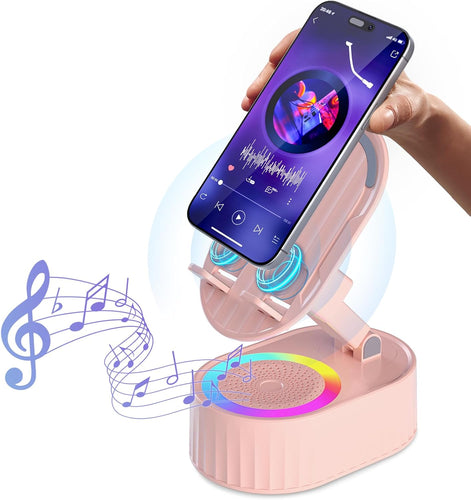VIRELITHA-Multifunction Bluetooth Speaker Phone Stand with Charging RGB Light Adjustable Desktop Speaker