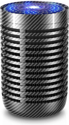 VIRELITHA-Car Air Purifier with Cylindrical Design Replaceable Filter Fragrance Diffusion Quiet Operation for Cup Holder