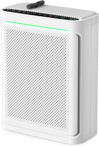VIRELITHA-Smart Home Air Purifier with Multi-Layer Filtration Real-Time Air Quality Monitoring Auto Mode Washable Pre-Filter for Bedroom Living Room Office
