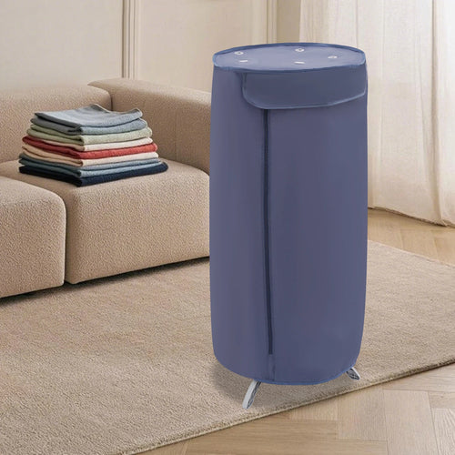 VIRELITHA-900W Portable Electric Clothes Dryer Large-capacity with Towel Rack PTC Heating Round Outer Cover for Homes, Apartments